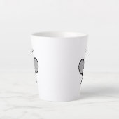 名モダンパーソナライズされた前 カフェラテマグ (正面)