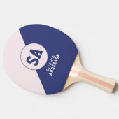 名モダンパーソナライズされた前（ピンクとブルー） 卓球ラケット (横)