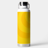 名モダンパーソナライズされた前：黄色とオレンジ ウォーターボトル (背面)