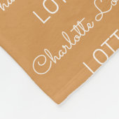 名モダンパーソナライズされた名フリースベビーブランケット フリースブランケット (角)