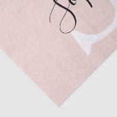 名モダンパーソナライズされた名モノグラムパステルピンク 薄葉紙 (詳細)