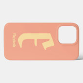 名モダンパーソナライズされた名モノグラムピンクiPhoneケース Case-Mate iPhoneケース (裏面 (横))