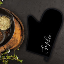 名モダンパーソナライズされた名モノグラム黒