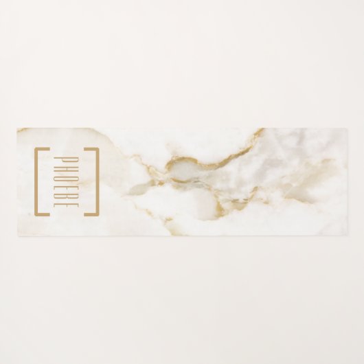 名モダンパーソナライズされた名金ゴールド効果 ヨガマット (裏面(横))