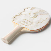 名モダンパーソナライズされた名金ゴールド効果 卓球ラケット (正面アングル)