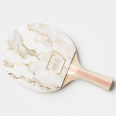 名モダンパーソナライズされた名金ゴールド効果 卓球ラケット (横)