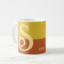 名モダンパーソナライズされた字Thanksgiving色 コーヒーマグカップ