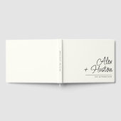 名モダンパーソナライズされた書付結婚き ゲストブック (全面)