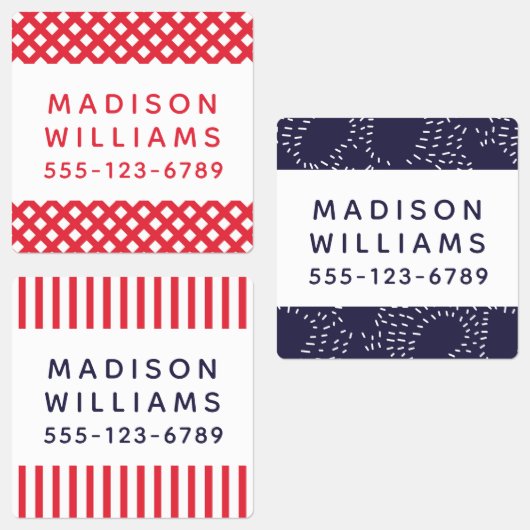 名モダンパーソナライズされた称接着剤防水 ラベル (グループ)