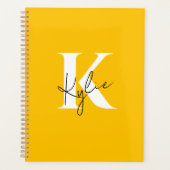 名モダンパーソナライズされた鮮やか名モノグラム –  プランナー手帳 (正面)