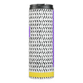 名モダンパーソナライズされた黒と白お洒落 タンブラー (裏面)