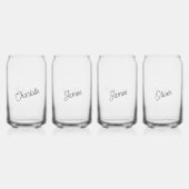 名モダンパーソナライズされた ガラス缶 (裏面)