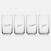 名モダンパーソナライズされた ガラス缶 (正面)