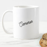 名モダンパーソナライズされた コーヒーマグカップ<br><div class="desc">パーソナライズされた名前をカスタムするデザインのモダンフォント。</div>