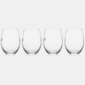 名モダンパーソナライズされた ステムなしワイングラス (左)