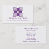 名モダンミニマル刺（紫） 名刺 (正面/裏面)