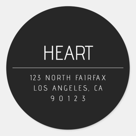 名モダンミニマル前 |黒と白 ラウンドシール (正面)