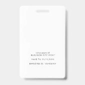 名モダンミニマルIDカード会議事務局 バッジ (裏面)