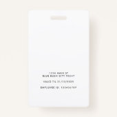 名モダンミニマルIDカード会議事務局 バッジ (裏面)