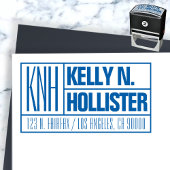 名モダンモノグラムの前または事業差出人住所 セルフインキングスタンプ