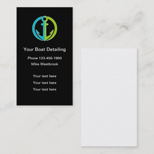 名モダン刺の詳細船 名刺 (正面/裏面)