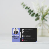 名モダン刺テンプレート 名刺 (スタンド正面)