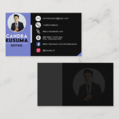 名モダン刺テンプレート 名刺 (正面/裏面)