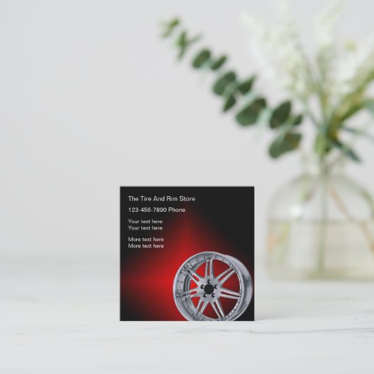 名モダン刺デザイン スクエア名刺 (スタンド正面)