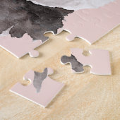 名モダン前とパステルピンクの水色パンダ ジグソーパズル (側面)