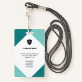 名モダン前と写企業の真の従業員IDカード バッジ (裏面ランヤード)