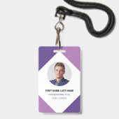 名モダン前と写企業の真の従業員IDカード バッジ (Front with Lanyard)