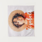 名モダン前と写真の追加 タペストリー (正面)