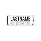 名モダン前と差出人住所付き括弧 セルフインキングスタンプ (デザイン)