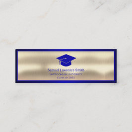 名モダン前の卒業クラス青金ゴールド  スキニー名刺