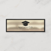 名モダン前の卒業クラス黒金ゴールド  スキニー名刺 (正面)