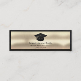 名モダン前の卒業クラス黒金ゴールド  スキニー名刺