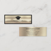 名モダン前の卒業クラス黒金ゴールド  スキニー名刺 (正面/裏面)