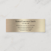 名モダン前の卒業クラス黒金ゴールド  スキニー名刺 (裏面)