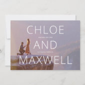 名モダン前はっきりした写真の日付の保存 セーブザデート (正面)