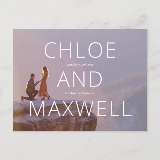 名モダン前はっきりした写真の日付の保存 ポストカード (正面)