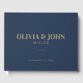 名モダン前パーソナライズされた披露宴 ゲストブック (正面)