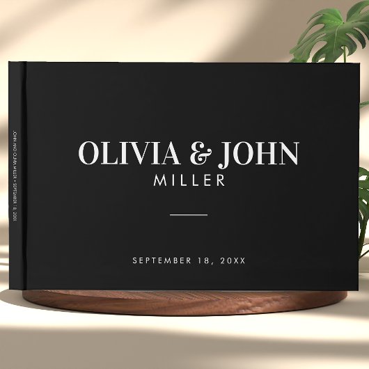 名モダン前パーソナライズされた披露宴 ゲストブック