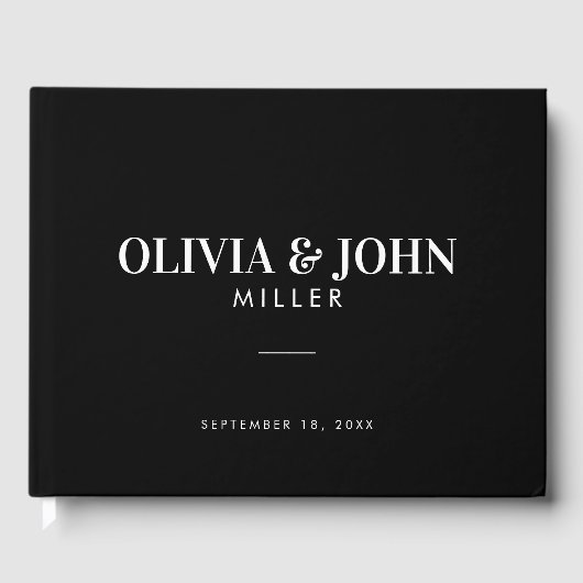 名モダン前パーソナライズされた披露宴 ゲストブック (正面)