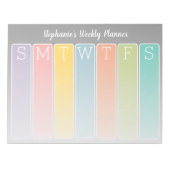 名モダン前ミニマル付きBright Weeklyプランナー ノートパッド (正面)