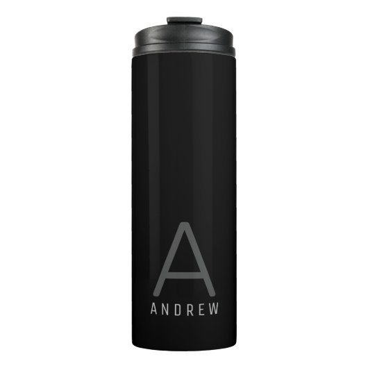 名モダン前モノグラシンプルムグレーブラック タンブラー (正面)