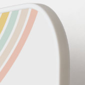 名モダン前付きレパーソナライズされたインボー ピックルボールラケット (左詳細)