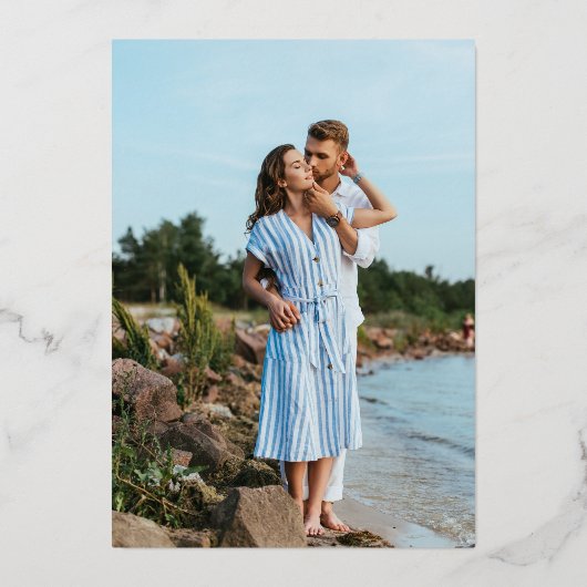 名モダン前写真6縦結婚型 箔招待状 (裏面)