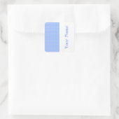 名モダン前千鳥格子の付き青 スクエアシール (バッグ)