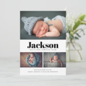 名モダン前3写真コラージュ生誕発表 案内状 (スタンド正面)