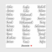 名モダン前30名 | 書エレガント道 シール (シート)